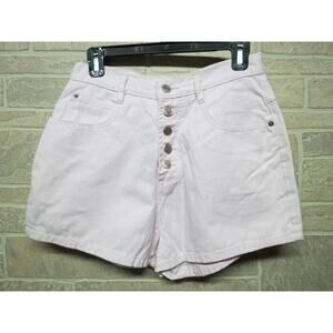 Vintage Jean Shorts Pink High Waist Size 11/12 Button Fly Denim Republic